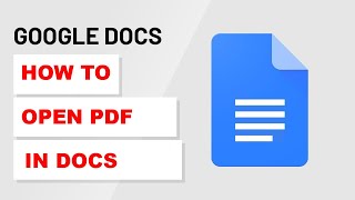 How To Open PDF File in Google Docs 2023 [upl. by Nerraw]