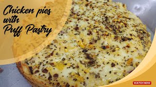 Chicken Pie Recipe with Puff Pastry  Chicken Cheese Pastry Recipe by Witty Woman [upl. by Wickner496]