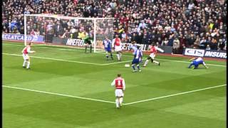 Bergkamps goal on 14122003 Arsenal vs Blackburn Rovers [upl. by Anaila332]