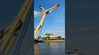 ENAK amp SPIEKEROOG IV 👍🌊😍 SPIEKEROOG BIGBOAT bigships bigship heavyloaded crane craneship [upl. by Thorin992]