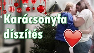 Fadíszítés csajokkal mézeskalács sütés  Vlogmas 2  2018 [upl. by Akkinahs]