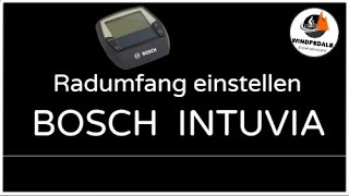 Radumfang einstellen I BOSCH INTUVIA I EBIKE I [upl. by Noda]