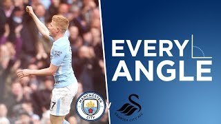 KEVIN DE BRUYNE GOAL  Man City v Swansea  EVERY ANGLE [upl. by Allin901]