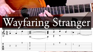 THE WAYFARING STRANGER  Full Tutorial with TAB  Fingerstyle Guitar [upl. by Philipp]