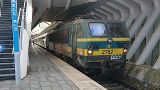 NMBS SNCBHLE 27 2752  I10  M4 Vertrek Départ Abfahrt  LiègeGuillemins IC2413 11X2024 [upl. by Margaretta]