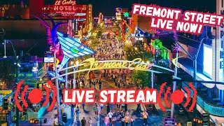 Las Vegas LIVE Fremont street Vegas LIVE Now [upl. by Eleirbag]