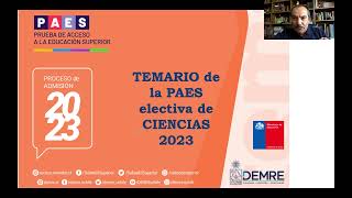 TEMARIO COMPLETO PRUEBA PAES DE CIENCIAS ADMISIÓN 2023 [upl. by Hooker]