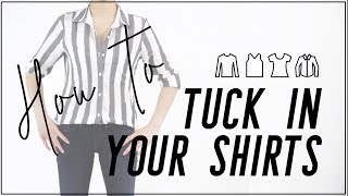 How to Tuck a Shirt Tutorial  Front Tuck How to Tuck in your Shirt Sweater  Blouse  Miss Louie [upl. by Jammal365]