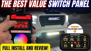 New Switch Panel AUXBEAM AR800 RGB Multifunction Bluetooth LED Install and Review [upl. by Ecnadnac]