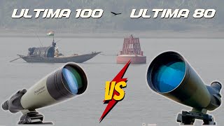 Celestron Ultima 2060x80mm Vs Celestron Ultima 2266x100mm Angled Zoom Spotting Scope [upl. by Ssur]