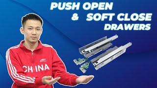 Push to open Silent for 3D adjustment drawer runners with softclose system [upl. by Keyte381]