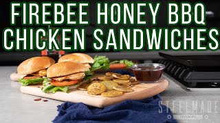 Firebee Honey BBQ Chicken Sandwich  Steelmade Flat Top [upl. by Llet107]