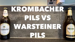 Krombacher Pils Vs Warsteiner Premium Beer  The Battle Of The German Pilsners [upl. by Roxana6]