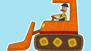 Car Toons a Bulldozer A Car Cartoon amp Car Games [upl. by Katzir463]