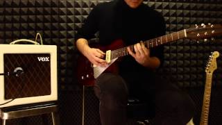 Handmade Guitar  Wilkinson P90 pickups  Sound test VOX AC4TV  SM58 [upl. by Jarrod339]