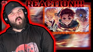 DEMON SLAYER RAP CYPHER REACTION  quotTRIFECTAquot  DizzyEight x Geno Five x Mix Williams Official AMV [upl. by Herrle401]