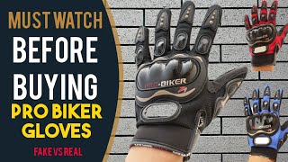 Must watch before buying Pro Biker Gloves  Original vs duplicate Probiker hand gloves MOTORCYCLE [upl. by Cindra]