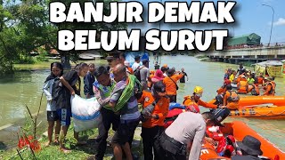 Ketinggian Banjir di Jalur Pantura Karanganyar Demak Sabtu 10 Februari 2024 [upl. by Nelhsa]