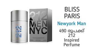 Bliss Paris Newyork man Perfume Review in Malayalam [upl. by Ellered]