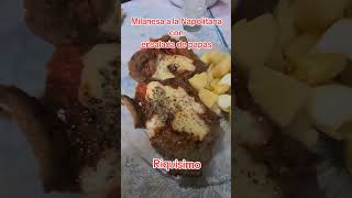 Milanesa napolitana con ensalada de papas riquisimolunchcomidasrapidasyfacilesdehacerfood [upl. by Dnomyad]