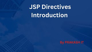 12JSP Directives  JSP Tutorial [upl. by Dobbins787]