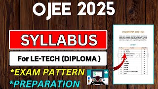 OJEE 2025  OJEE 2025 SYLLABUS for Lateral Entry to B TECH  OJEE SYLLABUS 2025 [upl. by Jozef645]