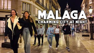 Malaga City Spain Charming City at Night April 2024 Update Costa del Sol  Andalucía 4K [upl. by Andrews]