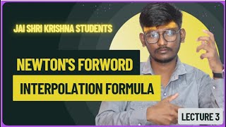 EXAMPLE OF NEWTONS FORWORD INTERPOLATION METHODENGINEERINGMATHS4 by CHIRAG SOLANKI [upl. by Quintie]