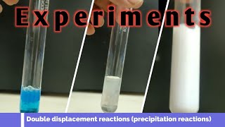 Precipitation reactions  Experiments  Double displacement reactions  CuOH2  ZnOH2  BaSO4 [upl. by Jacquet]