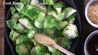 Grilled Brussels Sprouts with Parmesan Cheese Recipe [upl. by Ulla890]