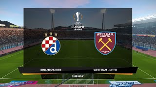 DINAMO ZAGREB v WEST HAM  UEFA EUROPA LEAGUE 202122  Realistic Gameplay [upl. by Okimuk]