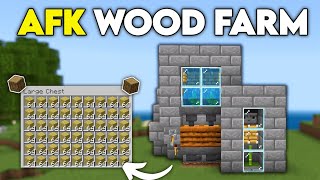 Easy Automatic Wood Farm in 121 Minecraft Bedrock amp PE [upl. by Dublin]