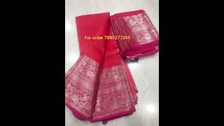 Mangalagiri pure Handloom pattu by cotton sarees [upl. by Airotnes]