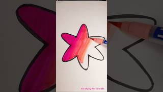 Satisfying star painting tutorial ।। art drawing painting trending viralvideo reels funart [upl. by Barbaraanne]