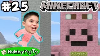 Minecraft 25 Creative Pig Man Build on Xbox One HobbyPigTV [upl. by Alessig]