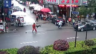 Ferocious Dog Attacks People over 20 Injured [upl. by Enitsirc]