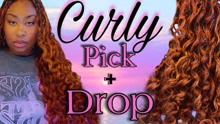 2 Ways to curl your braids  Curly Pick amp Drop Braids Tutorial [upl. by Moira]