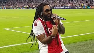 Bob Marley’s son singing ‘Three Little Birds’ with Ajax fans [upl. by Tiduj82]