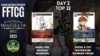 T32 Mono Fire Magissa vs FireWater Twins  FFTCG WINTER CUP WALES 2023  Cymru Cactuars [upl. by Reh991]