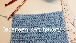 ♥️ ❤ iedereenkanhaken howtocrochetstraightsidesRechtezijkantentutorial hakennederlandsstok [upl. by Emmer]