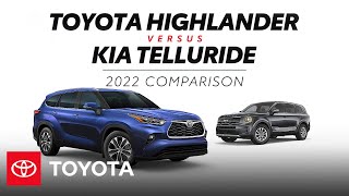 2022 Toyota Highlander vs 2022 Kia Telluride  Toyota [upl. by Goddard]