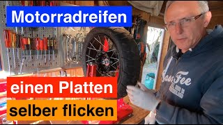 Motorradreifen selber flicken [upl. by Ssew602]