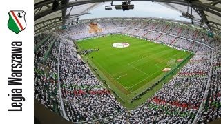 Legia  Śląsk Oprawa na cztery trybuny na wyjście piłkarzy HD [upl. by Adachi]