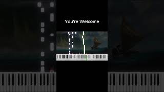 Youre welcome  moana  piano disney synthesia music moana [upl. by Hollinger]