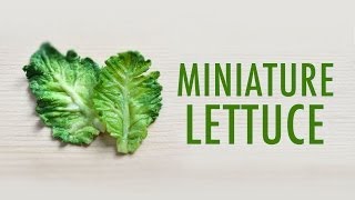 LETTUCE LEAF • miniature • polymer clay tutorial [upl. by Araed]