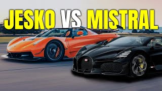 Bugatti W16 Mistral vs Koenigsegg Jesko Absolut Which is the Ultimate Supercar [upl. by Caprice951]