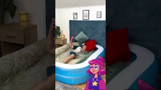 Sleeping in Style The Ultimate Bed Pool Prank 🛏️💦 PoolPrank ComfyChaos [upl. by Jerrilyn48]