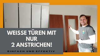 Türen lackieren mit nur 2 Anstrichenso wird´s gemacht [upl. by Ahsinauq446]