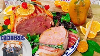 Receta Jamón en salsa de naranja  Cocineros Mexicanos [upl. by Jarrell54]