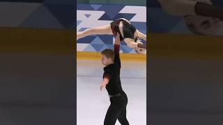 Russian Professional Skating Pairs KhabibullinaKnyazhuk eyecatchup iceskating shorts [upl. by Naegem648]